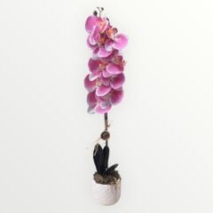 Yapay Tek Dal Pembe Orkide