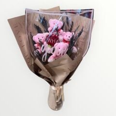 Pembe Pelüş Ayıcık Buketi 2