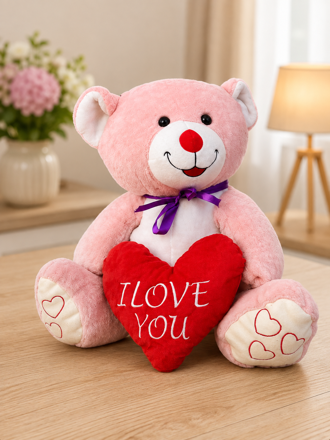 Pembe I Love You Peluş Ayıcık
