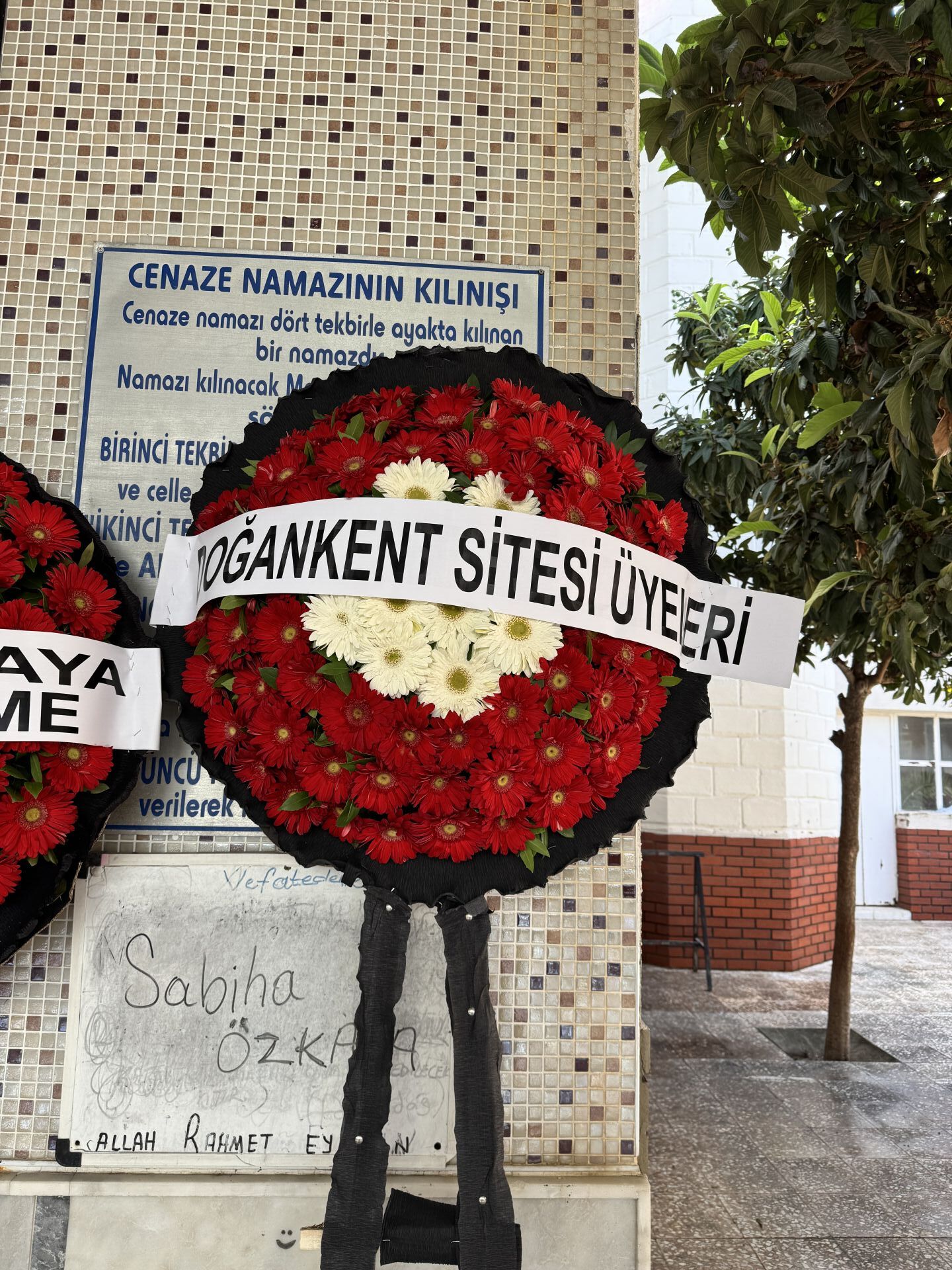 Kırmızı Beyaz Gerbera Taziye Çelengi